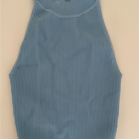 Aritzia Blue Sleeveless Ribbed Women's Top - Picture 1 of 2